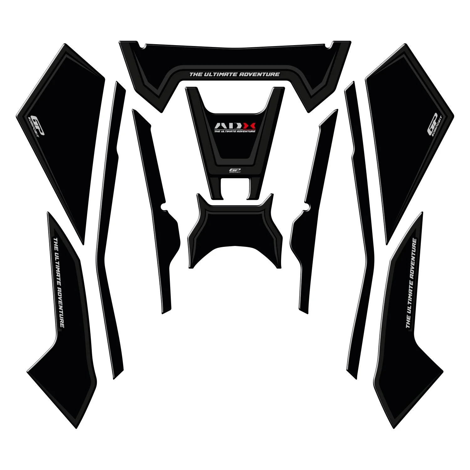 SYM ADX 125 2023-2024 Uyumlu Tank Pad Seti Siyah